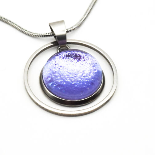 Pendentif verre mauve collection Fée – Image 3