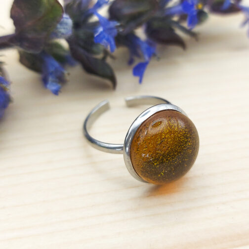 Bague verre ambre – Image 3