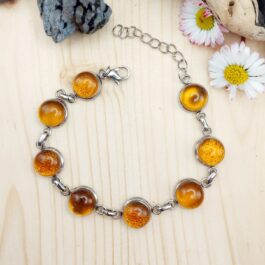 Bracelet verre ambre collection Rivière