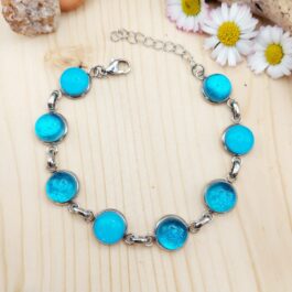 Bracelet verre bleu collection Rivière