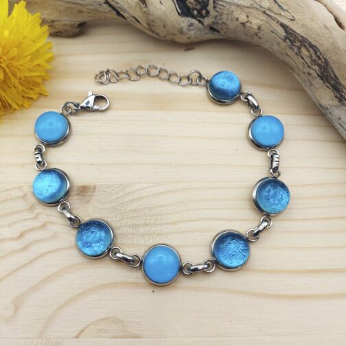 Bracelet verre bleu collection Rivière – Image 3