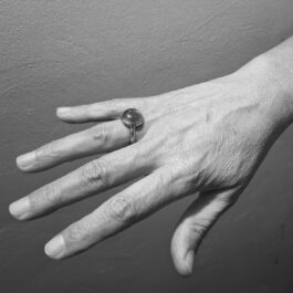 Bague verre ambre