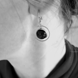 Boucles d’oreilles verre rouge