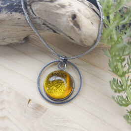 Pendentif verre ambre collection Fée