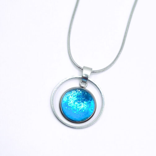 Pendentif verre bleu clair collection Fée – Image 2