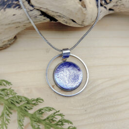 Pendentif verre mauve collection Fée