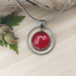 Pendentif verre rouge collection Fée
