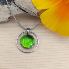 Pendentif verre vert collection Fée